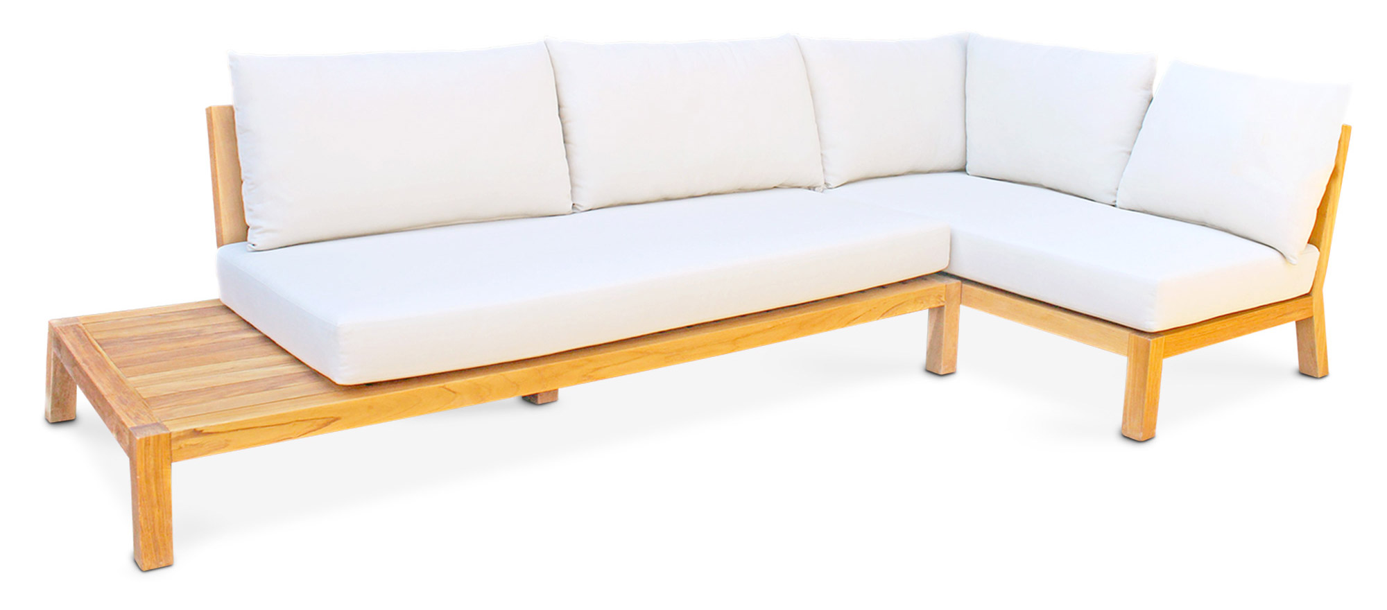 INBALI Dojo | Cushioned teak L-shaped sofa